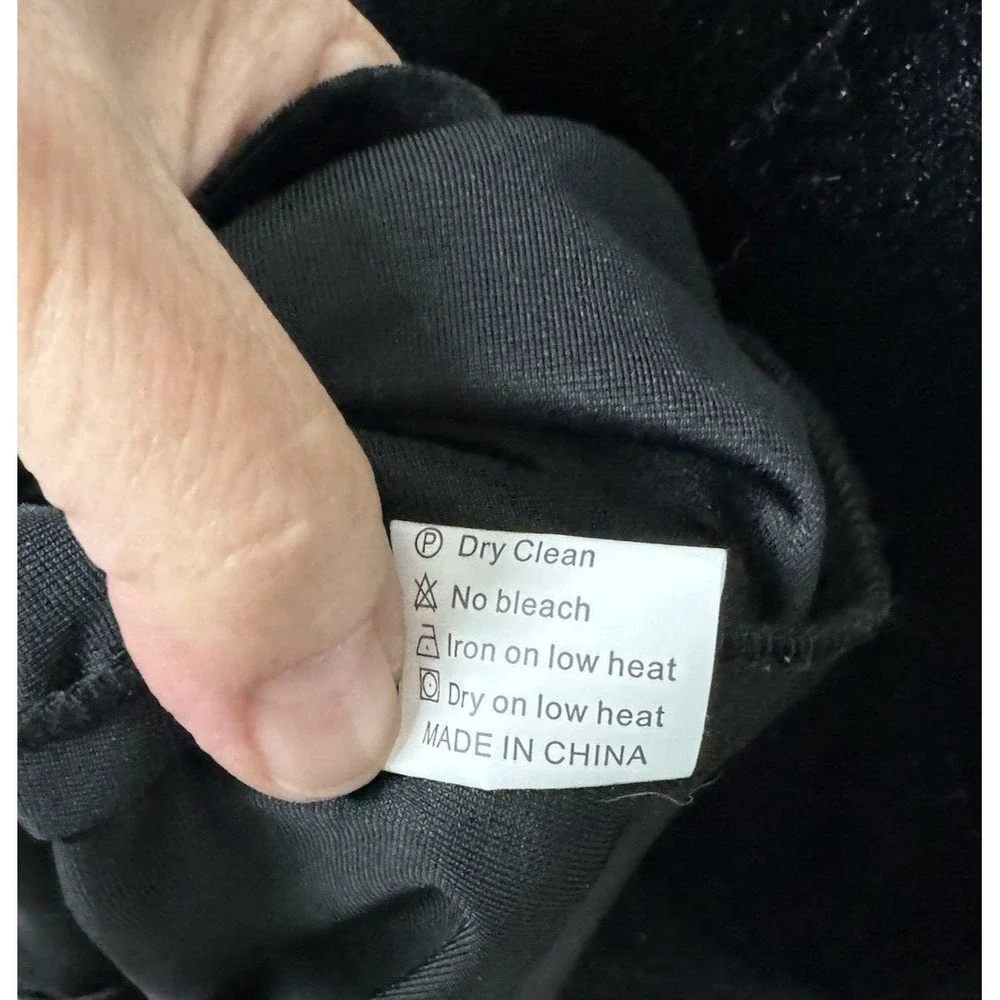 TTY Bridal Women's Size 8 Black Off The Shoulder Velvet Mermaid Evening Gown - Picture 12 of 16